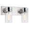 Nuvo Intersection 2-Light Vanity - Polished Nickel with Clear Glass 60/7632 - alternate 3